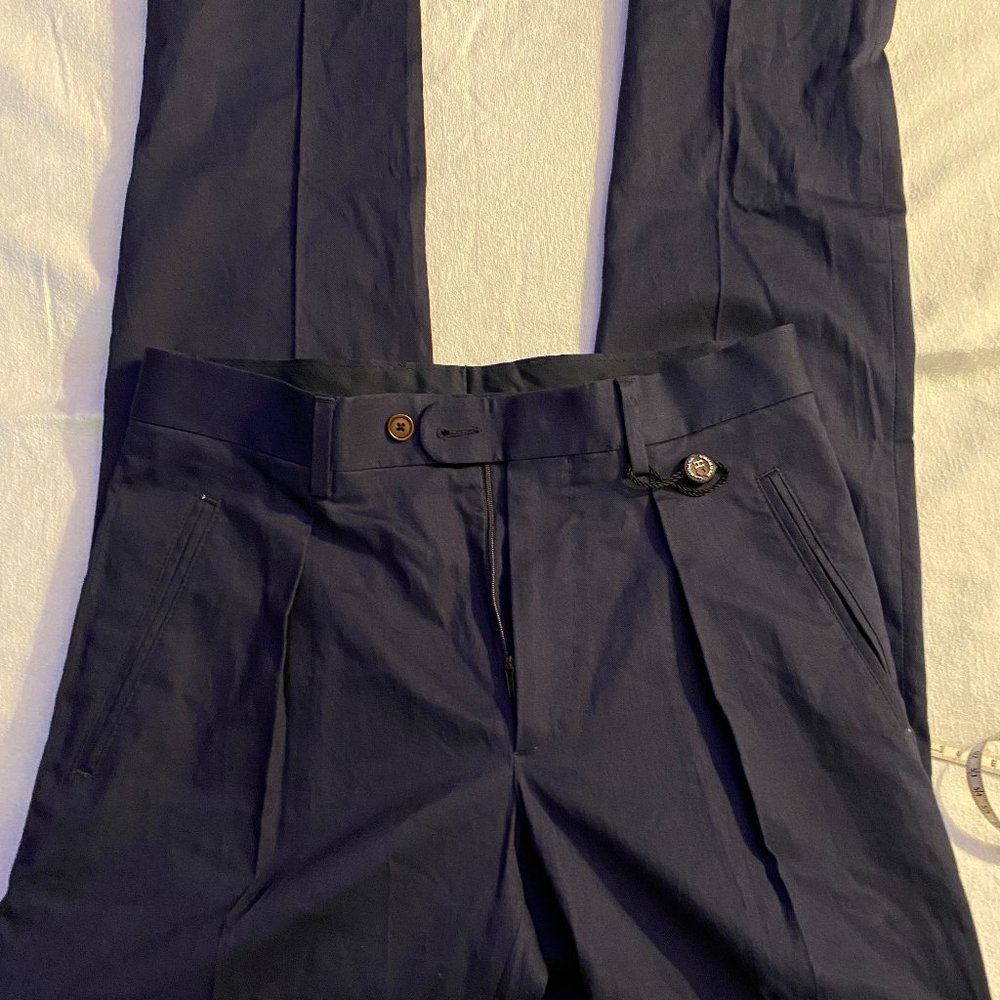 Carolina Herrera Men's Blue Dress Pant